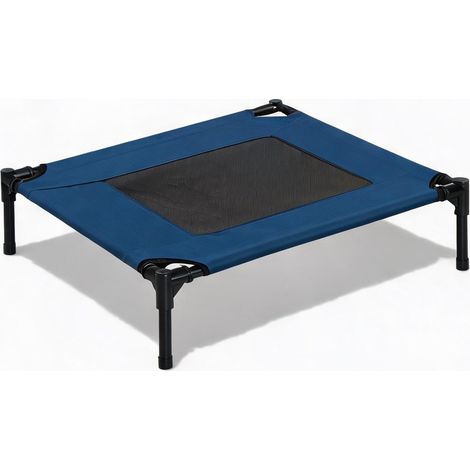Lit surélevé pour chien et chat en métal et toile Oxford azul (1/5)