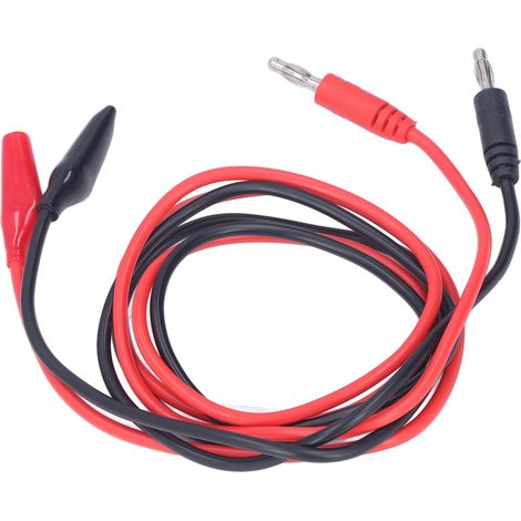Cables de test avec pinces crocodiles et fiches banane pour multimètre, 2000V 20A, 104cm, silicone cuivre, CAT III, 2 pcs (1/5)