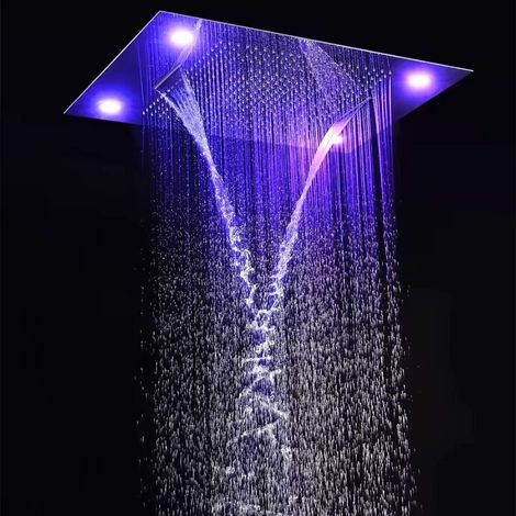Ciel de pluie composition de douche thermostatique led, Tiro (1/5)