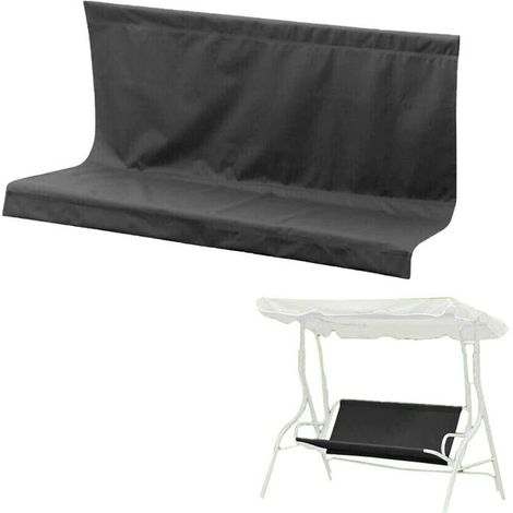 Siège rechange pour balancelle, 85cm x 48cm x48cm,siège pour balançoire,Tissu Oxford 600D - protection pour banc à bascule,Noir (1/5)