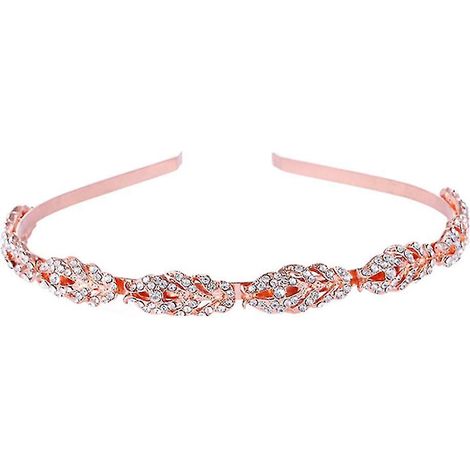 Strass-Haarbänder für Damen, Kristall-Strass-Haarbänder, Roségold (1/4)