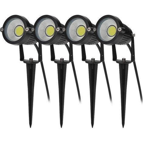 Projecteur Led - COB 5 W - 220 V - IP65 Etanche - Orientable - Pour Jardin Chemin Balcon Terrasse - 4 Pièces (1/5)