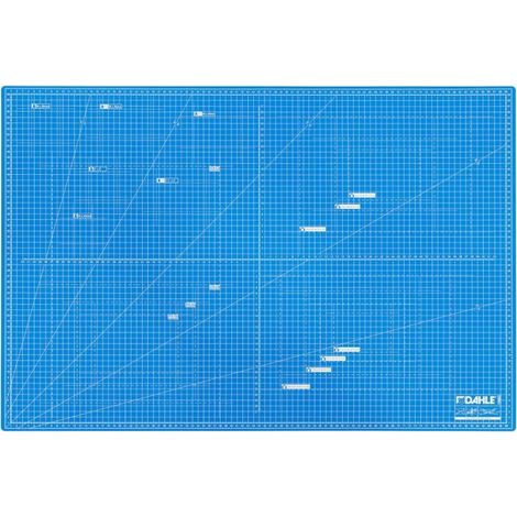 Plancha de corte autosellante con núcleo resistente al corte (60 x 90 cm)
Las líneas guía de clara disposición con los formatos y ángulos habituales f