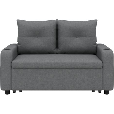 Sofá cama 3 en 1 de tejido gris MODENUIT (1/5)