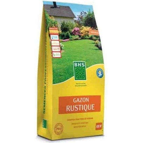 BHS Rustikrasen Grün 3 kg für langlebigen Rasen