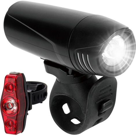 Kit lumière vélo avant + arrière led pour guidon vélo fort (1/5)