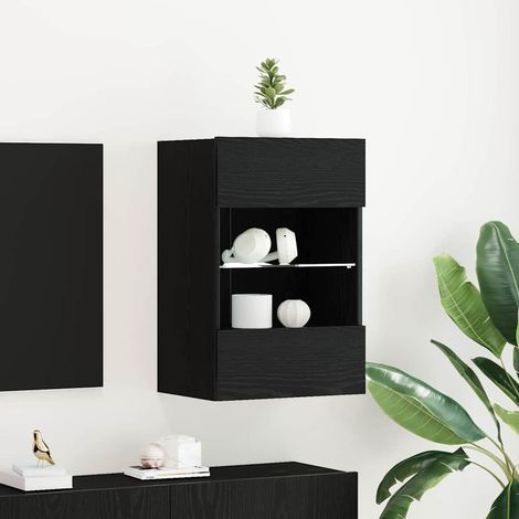 Ensemble meuble TV-Banc TV-Meuble Télé Noir 40 x 30 x 60,5 cm Bois d'ingénierie (1/5)