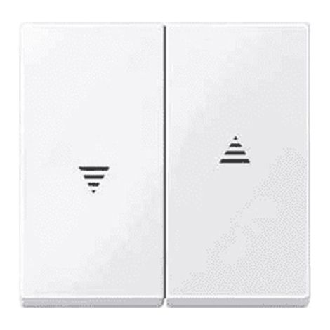 Cache obturateur à double bouton Schneider Serie Elegance  Blanc (1/2)