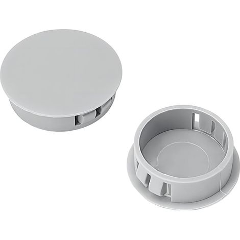 20 Pièces 19mm Bouchons en Plastique Rond, Cache Trou Meuble, Gris, Bouchon de Trou de Percage pour Verrouillage Trou Meubles (1/5)