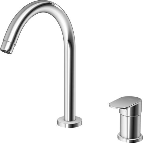 Presto nine Batería lavabo monomando mezclador Nine curvo cromo (1/2)