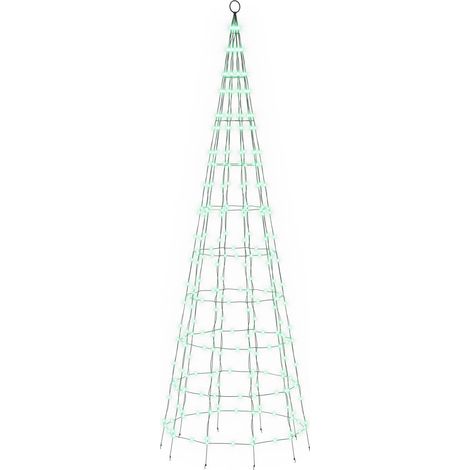 Albero di Natale LED 300 cm 390 LED Multicolore ferro Nero vidaXL (1/5)