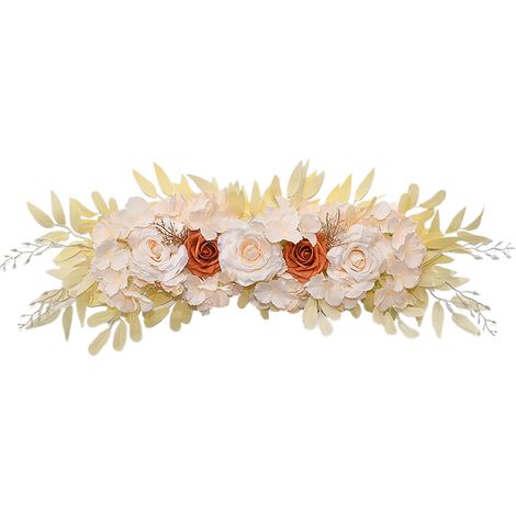 [50188cm Couleur Champagne] Composition de roses artificielles pour arches de mariage, guirlandes florales de table et décorations de miroirs (1/2)