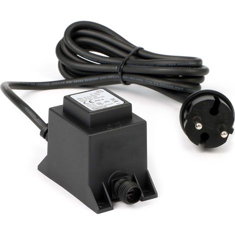 SunSun Netzteil JBA48V-12-1670U 12 V 1670 mA, 2-poliger Netzadapter mit Niedervolt-Stecksystem, Transformator IP68 für Teichbeleuchtung und Garten