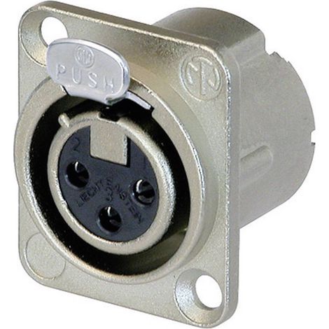 XLR embase femelle, contacts droits Neutrik NC3FD-LX Nombre de pôles: 3 argent 1 pc(s) D21394 (1/2)