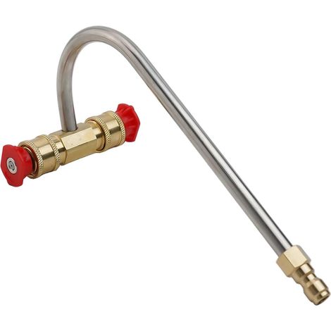 Accessoire de nettoyeur de gouttière pour nettoyeur haute pression avec 4 embouts de buse, raccord rapide de 6,35 mm, indice de 4000 psi, construction en laiton et acier inoxydable (1/5)