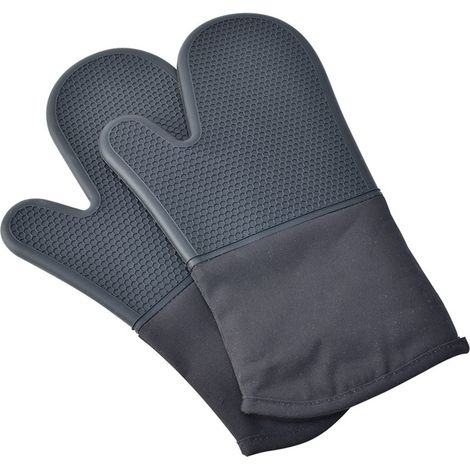 Gants de cuisine en silicone noirs - Noirs (1/3)