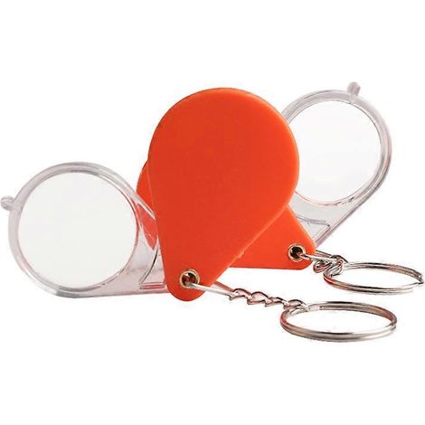 Loupe de lecture portable 5 pièces, pliable et rotative, grossissement x10, idéale pour la lecture, les étiquettes de cartes, les petits caractères et les loisirs créatifs. (1/5)