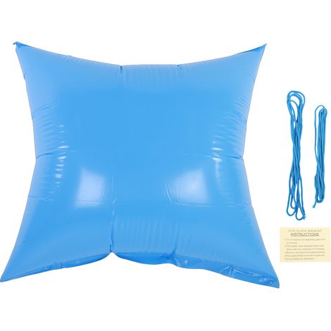 Coussin piscine hors sol PVC couverture air – 2 cordes hivernage égaliseur glace gonflé fermeture kit hiver carré, piscine (1/5)