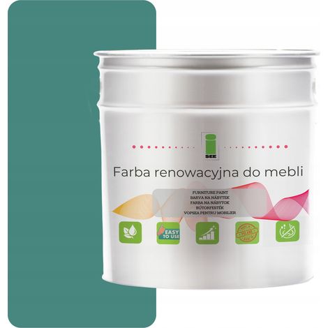 Peinture pour meubles de cuisine RAL6033 turquoise semi-mate 1L pour façades en bois 2 en 1 (1/5)
