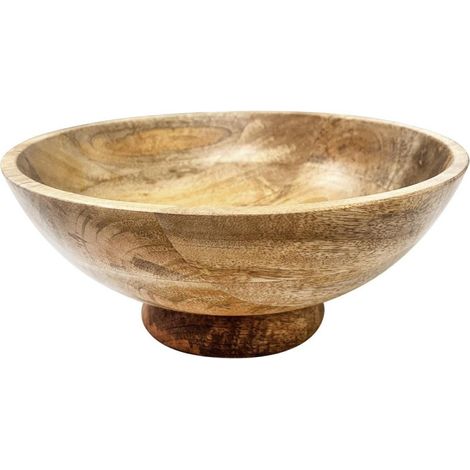 Bol à pied en bois de manguier 280 mm - Ref HY758 - Olympia (1/5)