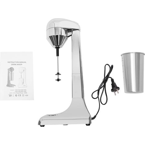 Mélangeur vertical, deux vitesses, 500 ml Mini smoothie machine, Shaker à une tête, mélangeur de cuisine, 100W, 17.8 12.4 38.5cm (argent) (1/5)