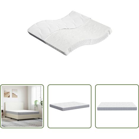 vidaXL Confort de sommeil - Matelas à ressorts ensachés moyen 160x200 cm (1/5)