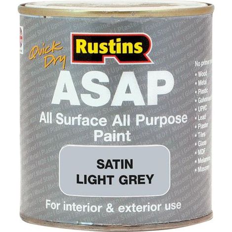 Rustins ASAP Light Grey Quick-Dry Paint - 250ml