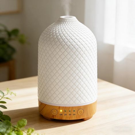 Diffuseur huiles essentielles - Céramique - 200 ml - Minuterie - Cadeau (1/5)