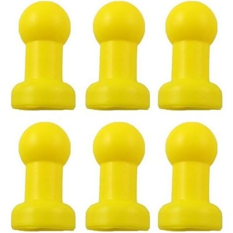 Pair UlisemLot de 6 embouts de poteau en acier pour trampoline, diamètre 25 mm, capuchons de protection en plastique pour balles, filet supérieur en forme de G, boîtier de protection pour cadre de lit (1/4)