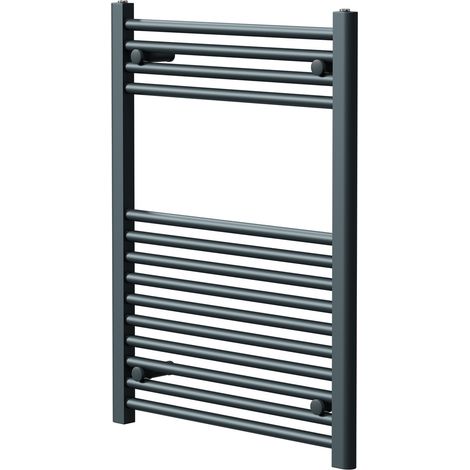 Pizarro Anthracite 800mm x 600mm Straight Heated Towel Rail (1/5)