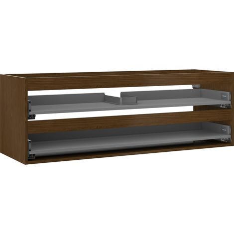 Mexen Box-A meuble sous-vasque 140 cm, 2 tiroirs, noyer - 91AX0-1400-470-2-86 (1/5)