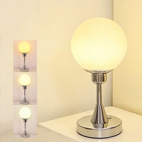 LED Lampe de table en forme de sucette,Lumière tactile (3000K/4000/6000K), rechargeable, idéale pour la chambre à coucher. (1/5)