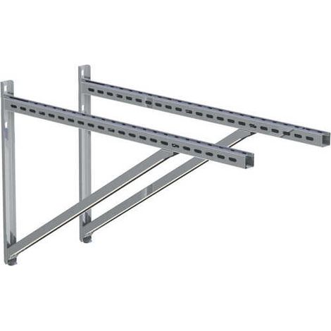 Support mural avec barre inox 1030 mm