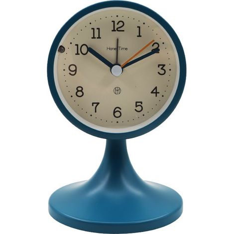 Métal Reveil Vintage Silencieux, avec Support Amovible,Réveil Matin Analogique, Ancien Horloge de Chevet sans Tic-tac pour Bureau Chambre Table(bleu) (1/5)