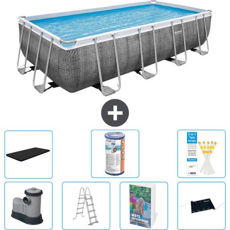 Bestway Power Steel Rechteckig - 549x274x122 cm - 8-teilig S619