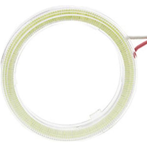 2 enjoliveurs de phares LED pour voiture - Jaune - 70 mm (couvercle transparent) (1/5)