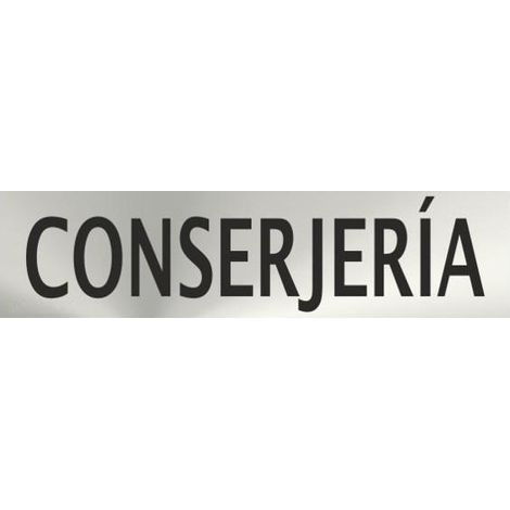 Señal informativa Conserjería de acero inoxidable 0,8mm 50 x 200 mm SEKURECO (1/2)