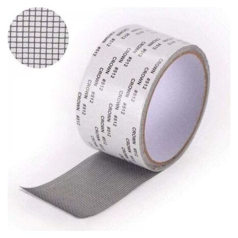 Ruban Adhesif Reparation Moustiquaire - Patch Repare Moustiquaire Réparation de Fenêtre Kit de Moustiquaire Adhesive Reparation Réparer Moustiquaire 5 x 2m (gris)-- (1/4)