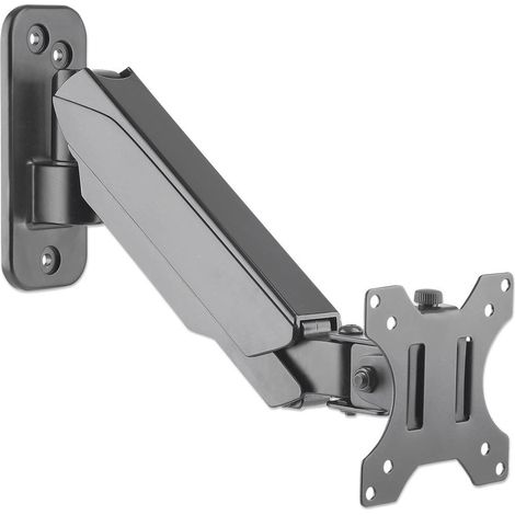 Manhattan Supporto a muro per monitor 461603 1 Display: (s) 43,2 cm (17) - 81,3 cm (32) Nero Ruotabile, Regolabile in