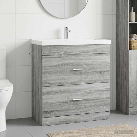 Gabinete de baño debajo del lavabo  gris