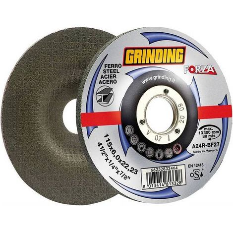 10 x GRINDING FORZA DISCO DA SBAVO FERRO 115X6,0