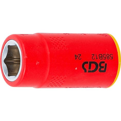 BGS 35872 VDE-Steckschlüssel-Einsatz Sechskant, An trieb Innenvierkant 10 mm (3/8"), SW 12 mm (1/4)