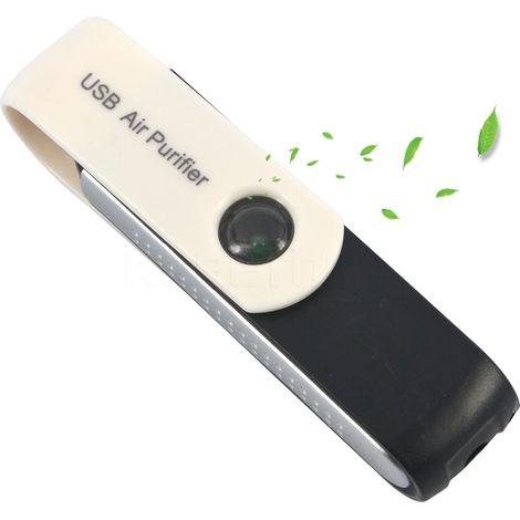 New Mini Car Air Purifier Portable Rotating USB Office Home Car Auto Fresh Ionic Ozone Oxygen Bar Anion Ionizer Cleaner (1/5)