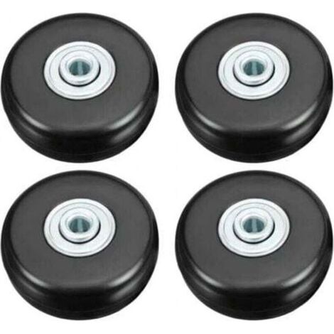 4PCS 50mm Roulette Valise, Bagage Valise Réparation Roulette Charge Lourd Muette Caoutchouc Universelle Pivotante Roue Rechange Transport Remplace Roulette pour Valise/Bagage/Sac à Dos/Voyage