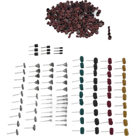 Ensemble de 423 manchons de ponçage, tambours de polissage et mandrins pour le meulage (1/5)