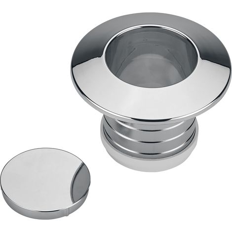 Compteur d'eau avec rosace à levier et bouchon d'obturation, chromé, compatible avec les appareils d'eau, Minol MB 2/MB 3, Deltamess