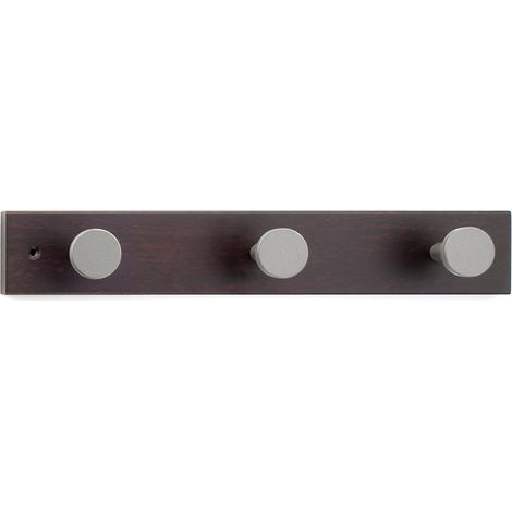 Colgador de madera - 3 pomos - Wengué