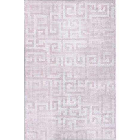 Area Rug Beige Fabric 200 x 300 cm Modern Geometric Pattern Living Room Bedroom For Underfloor Heating Anti-Slip Bottom BEYDAG (1/5)