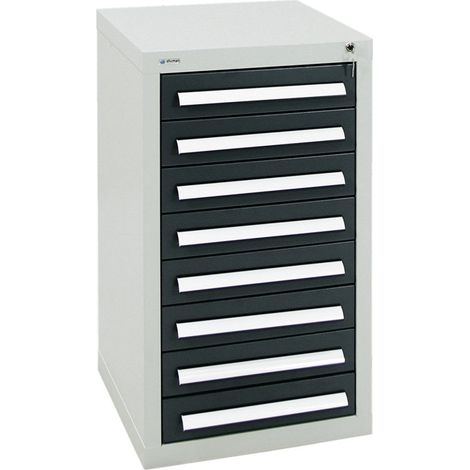 Stumpf Schubladenschrank Serie T-100/35-1, RAL 7035/7016, 8 Schubladen (1/3)