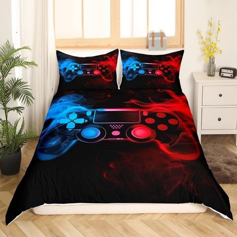 Bettwäsche-Set 220x240 cm mit Gaming-Motiv, Wendbar, Mikrofaser